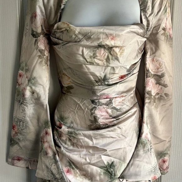 Toira Vintage Floral Draped Corset Dress - Picture 7 of 16